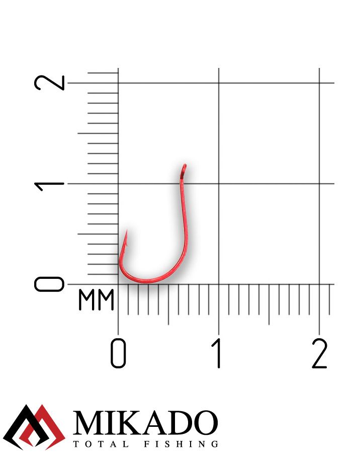 Крючки Mikado SENSUAL - KEIRYU W/RING № 10 RED (с ушком) ( 10 шт.)