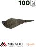 Грузило карповое сменное Mikado асимметричное (тёмно-зелёный) 22G  100 г.