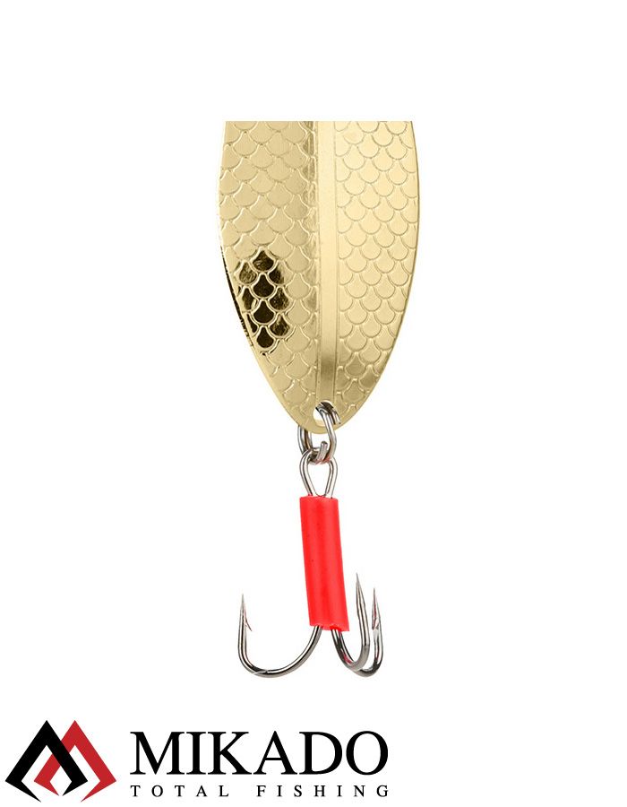 Блесна колеблющаяся Mikado FLAT FISH №2, 30 г., 8.2 см., золото