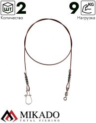 Поводок Mikado DREAM LEADER SURFLON 1x7 45см., 20lb, 9кг. (2шт.)