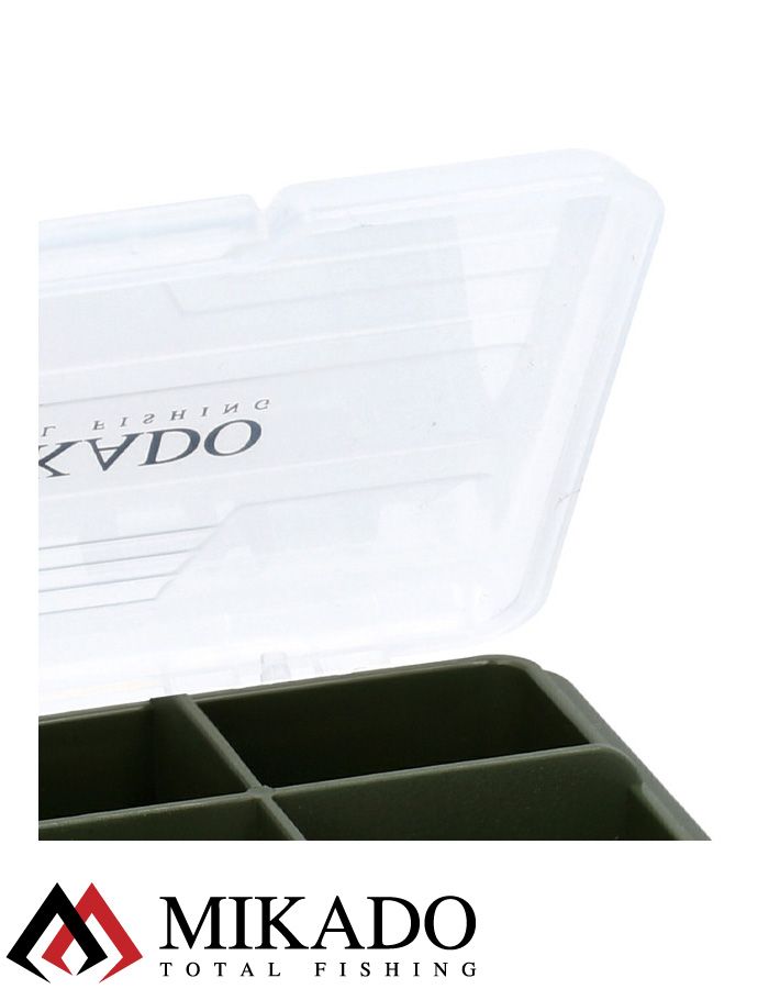 Коробочка-вкладыш Mikado UAC-CA006-H для карповых аксессуаров (10,5 х 7 х 2,5см, 6 ячеек) зелёная