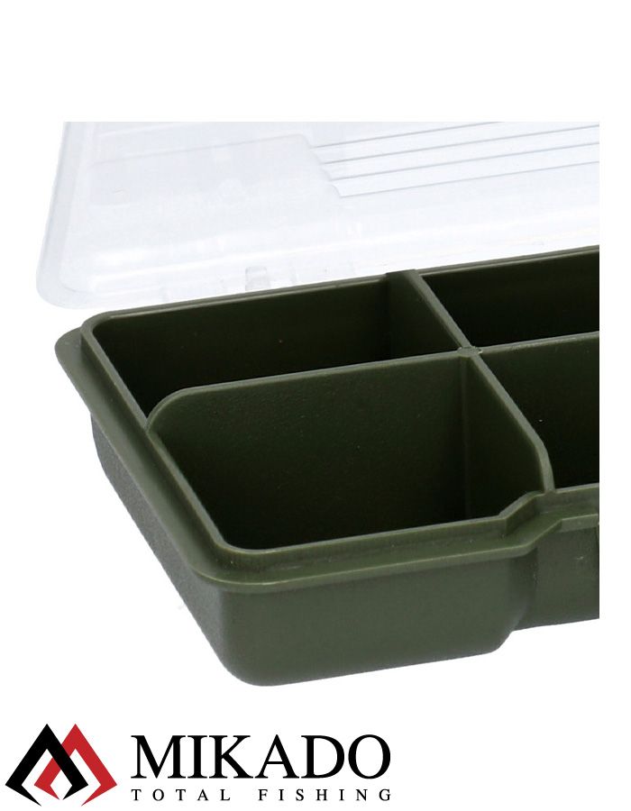 Коробочка-вкладыш Mikado UAC-CA006-H для карповых аксессуаров (10,5 х 7 х 2,5см, 6 ячеек) зелёная