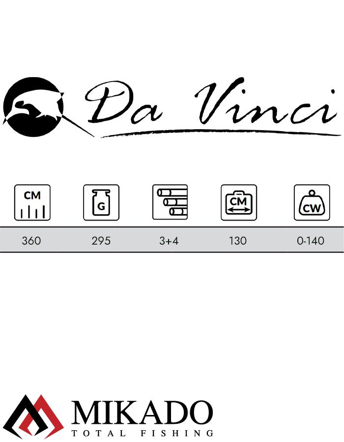 Удилище фидерное Mikado DA VINCI Feeder 360 (до 140 г.)