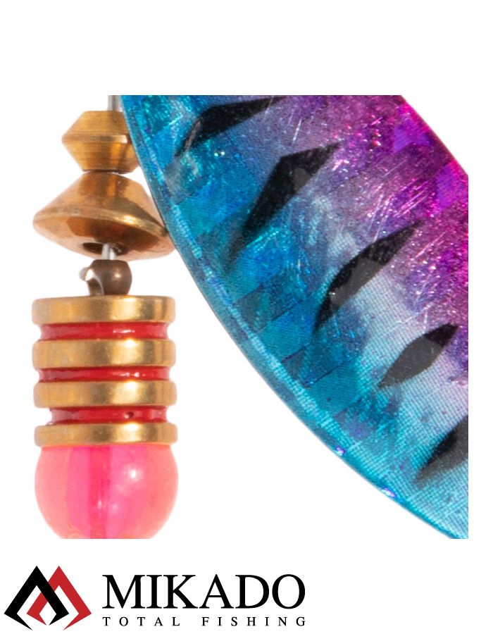 Блесна вращающаяся Mikado STREAM №2, 7 г., серебро 68 HOLO, длина лепестка 42 мм.