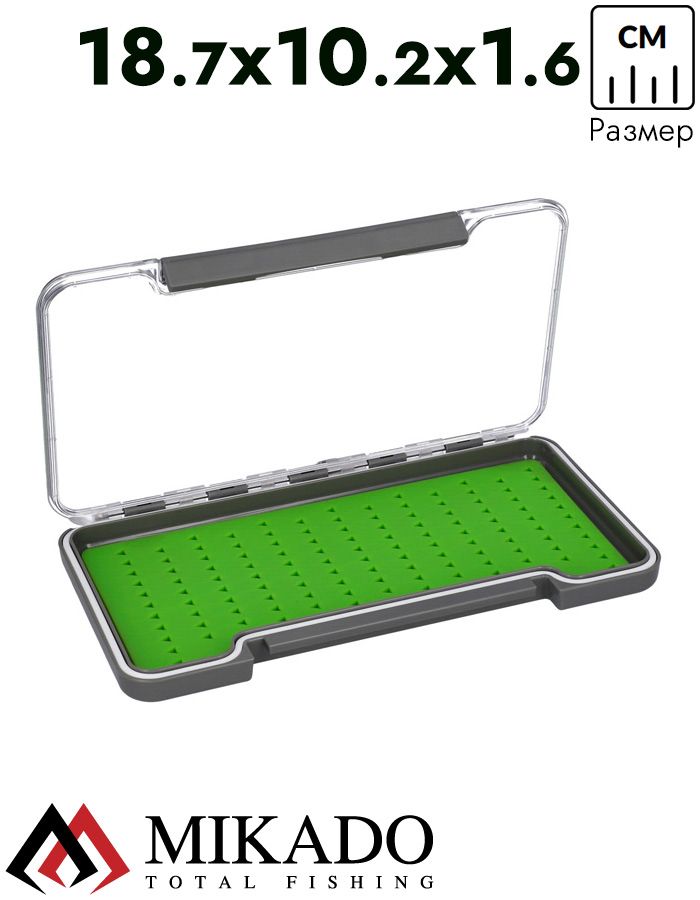 Коробочка для нахлыстовых мушек Mikado UAM-98SB-GY ( 18.7 см x102 см x16 см.)