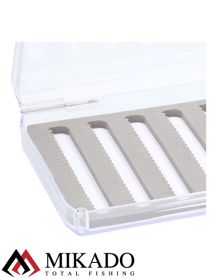 Коробочка для мормышек и мушек Mikado Fly на магнитах (18,5 x 12,5 x 2,4 см.) прозрачная
