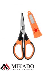 Ножницы для плетёнки BRAID BLADES WITH SHARPERER в чехле с точилкой