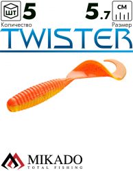 Твистер Mikado TWISTER 57 мм., 2.2 г., 78 (5 шт.)