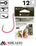 Крючки Mikado SENSUAL - KEIRYU W/RING № 12 RED (с ушком) ( 10 шт.)
