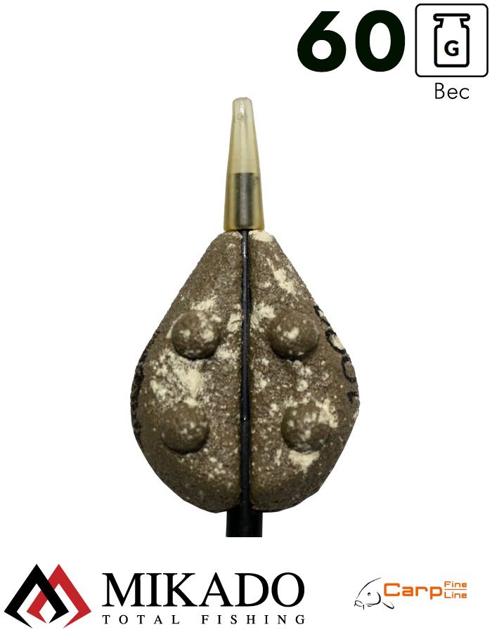 Грузило карповое сменное Mikado. плоское (песочный) 23S  60 г.