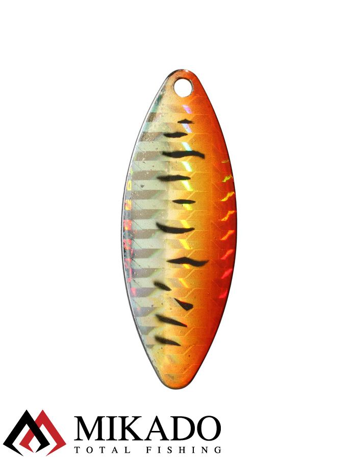Блесна вращающаяся Mikado STREAM №2, 7 г., серебро 69 HOLO, длина лепестка 42 мм.