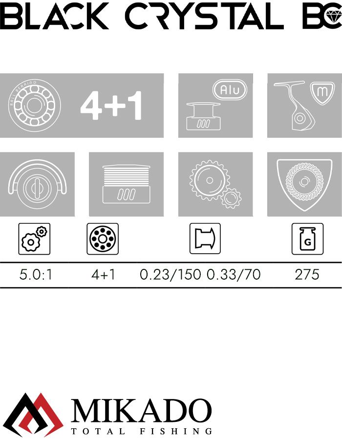 Катушка Mikado BLACK CRYSTAL 2005 FD