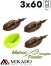 Набор методных кормушек Mikado DOUGLAS L (3x60 г.+ форма)