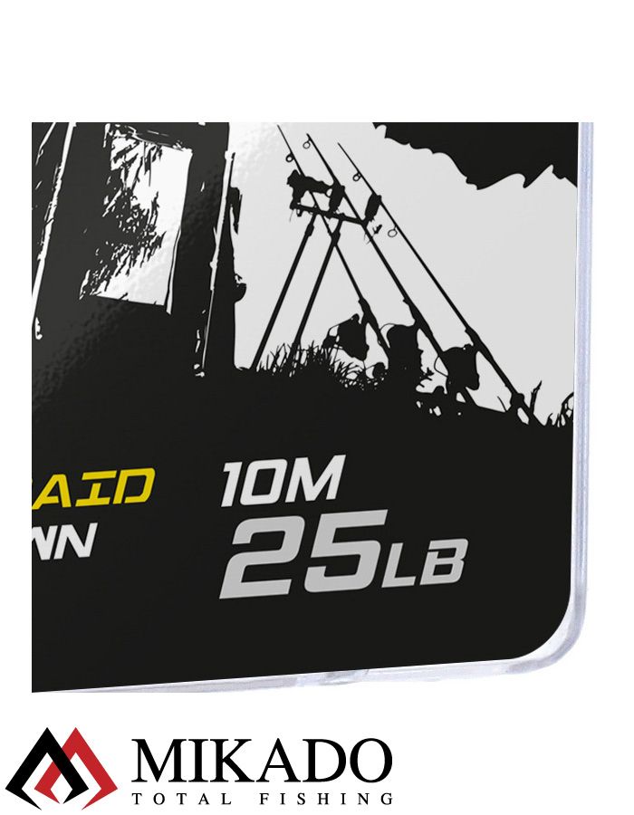 Поводочный плетеный шнур Mikado Territory COATED BRAID 25LB (10 м) коричневый