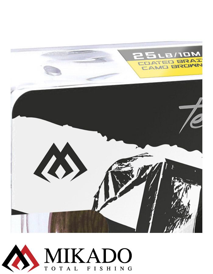 Поводочный плетеный шнур Mikado Territory COATED BRAID 25LB (10 м) коричневый