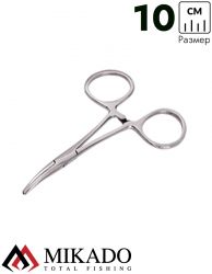 Зажим рыболовный Mikado изогнутый (10 см.) AI-7925