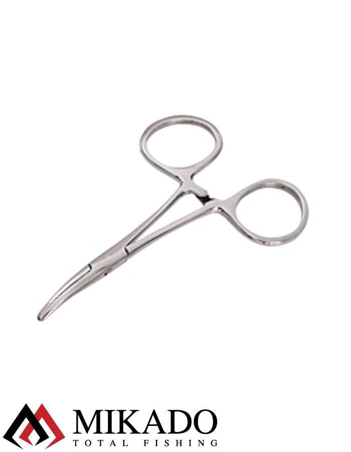 Зажим рыболовный Mikado изогнутый (10 см.) AI-7925