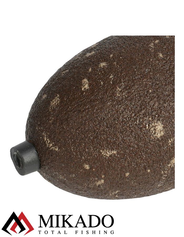 Грузило для ловли сома Mikado сквозное, круглой формы (коричневый) 46BR  100 г.