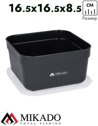 Контейнер для насадки Mikado UAC-G008 (16,5 x 16,5 x 8,5 см.) чёрная