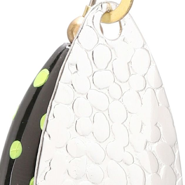 Блесна вращающаяся с кисточкой Mikado M-GRUB № 3, 9 г., SILVER/BLACK LEMON