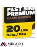 Поводочный плетеный шнур Mikado Territory FAST SINKING PREMIUM BRAID 20Lb (10 м) коричневый