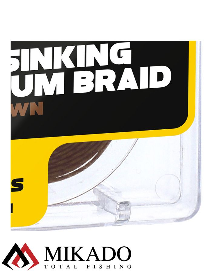 Поводочный плетеный шнур Mikado Territory FAST SINKING PREMIUM BRAID 20Lb (10 м) коричневый