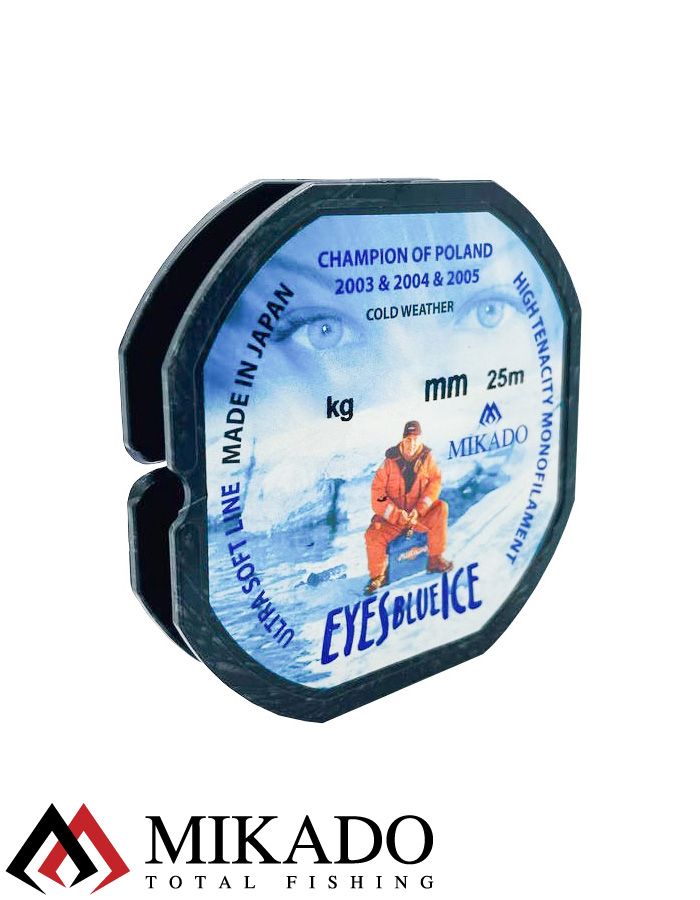 Леска мононить Mikado EYES BLUE ICE 0,18 (25 м) - 4.70 кг.
