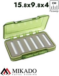 Коробочка для нахлыстовых мушек Mikado UAM-078A (15.8 x 9.8 x 4 см.)