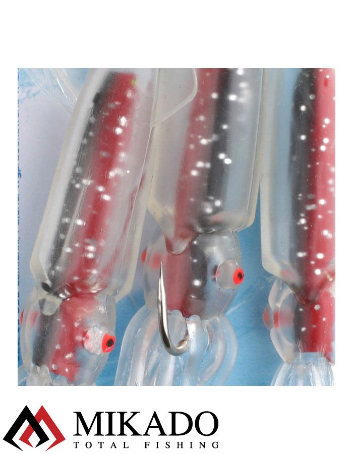 Морская оснастка Mikado SQUID RIG 12 см, крючок № 6/0  ( 3шт.)