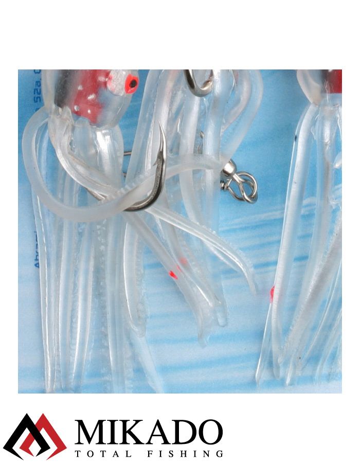 Морская оснастка Mikado SQUID RIG 12 см, крючок № 6/0  ( 3шт.)