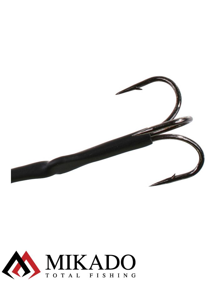 Система стальных поводков Mikado X-Plode с 2 тройниками № 1, 40 см., 10 кг.( 2 шт.)