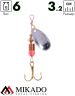 Блесна вращающаяся Mikado FOCUS №3, 6 г., серебро 00, длина лепестка 32 мм.