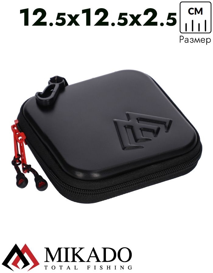 Кошелёк для блёсен и приманок Mikado (12,5 x 12,5 x 2,5 см.) чёрный