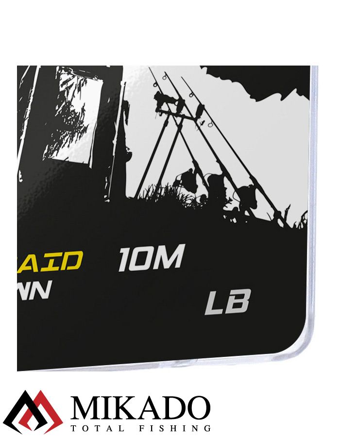 Поводочный плетеный шнур Mikado Territory COATED BRAID 35LB (10 м) коричневый-camo