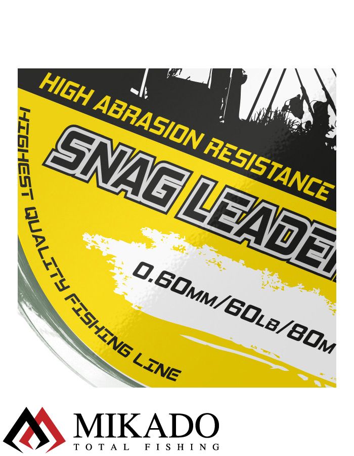 Снэг лидер Mikado Territory SHOCK LEADER - SNAG LEADER KHAKI 60 lbs/0,60 мм (80 м) хаки
