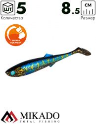 Виброхвост Mikado Sicario 8.5 см., 5.5 г., COSMO BLUE (5 шт.)
