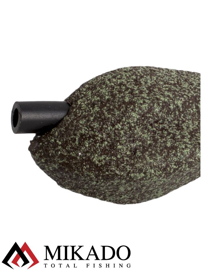Грузило карповое сменное Mikado асимметричное (тёмно-зелёный) 22G  80 г.