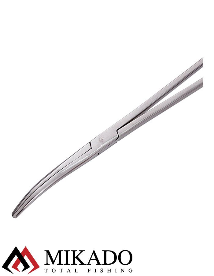 Зажим рыболовный Mikado изогнутый (15 см.) AI-7927