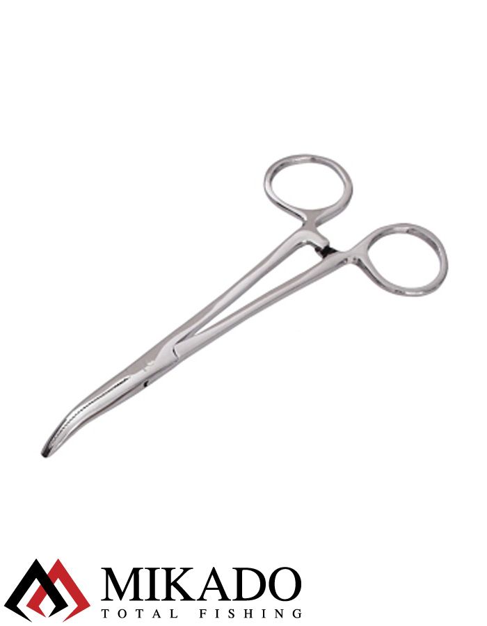 Зажим рыболовный Mikado изогнутый (15 см.) AI-7927