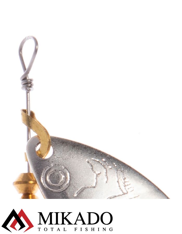 Блесна вращающаяся Mikado WILLOW №4, 14 г., состаренное серебро, длина лепестка 55 мм.