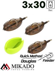 Набор методных кормушек Mikado DOUGLAS Q.M.F. L (3x30 гр.+ форма)