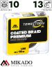 Поводочный плетеный шнур Mikado Territory COATED BRAID PREMIUM мягкий в оболочке 30LB (10 м) корич.