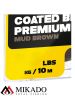 Поводочный плетеный шнур Mikado Territory COATED BRAID PREMIUM мягкий в оболочке 30LB (10 м) корич.