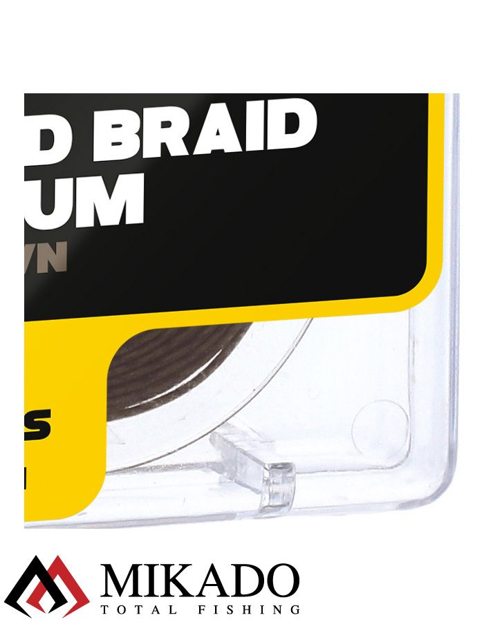 Поводочный плетеный шнур Mikado Territory COATED BRAID PREMIUM мягкий в оболочке 30LB (10 м) корич.