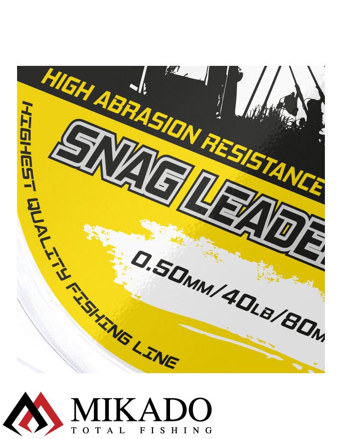 Снэг лидер Mikado Territory SHOCK LEADER - SNAG LEADER FC 40 lbs/0,50 мм (80 м) покрытие флюорокарб.