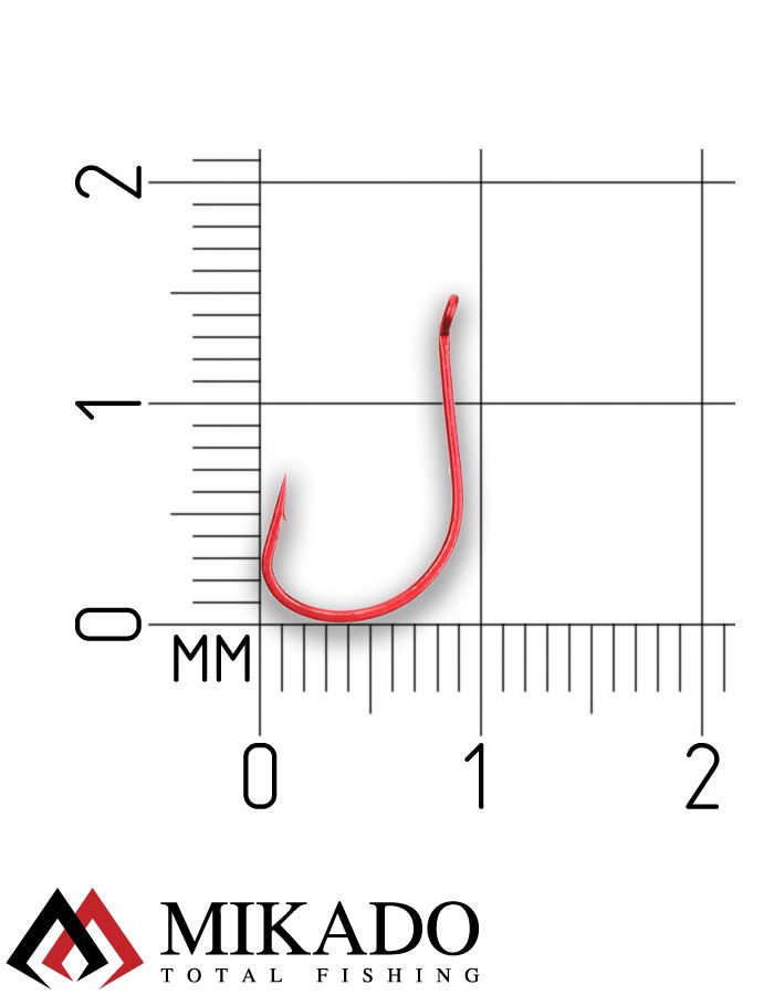 Крючки Mikado SENSUAL - KEIRYU W/RING № 6 RED (с ушком) ( 10 шт.)