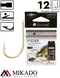 Крючки Mikado SENSUAL - FEEDER № 12 G (с лопаткой) ( 10 шт.)