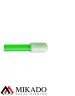 Трубка - антизакручиватель Mikado с вертлюжком и карабином L зелёная 20 см.( 10 шт.)