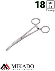 Зажим рыболовный Mikado изогнутый (18 см.) AI-7928