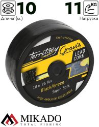 Лидкор Mikado GRAVIS LEADCORE black/green 25 lb (10 м)